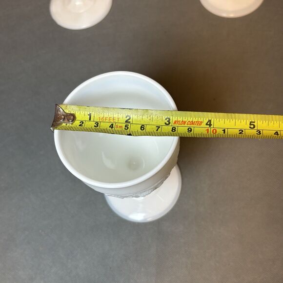 4 Vintage Hobbs Brockunier Blackberry Pattern Wine/Water Goblets Chalice EAPG UV - Picture 5 of 8